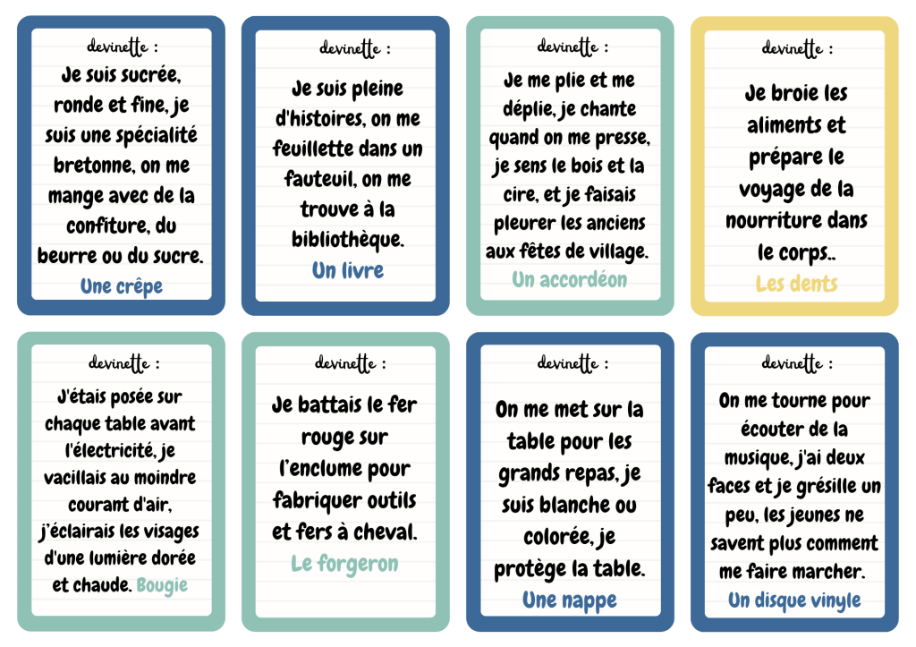 Jeu de cartes multi exercices